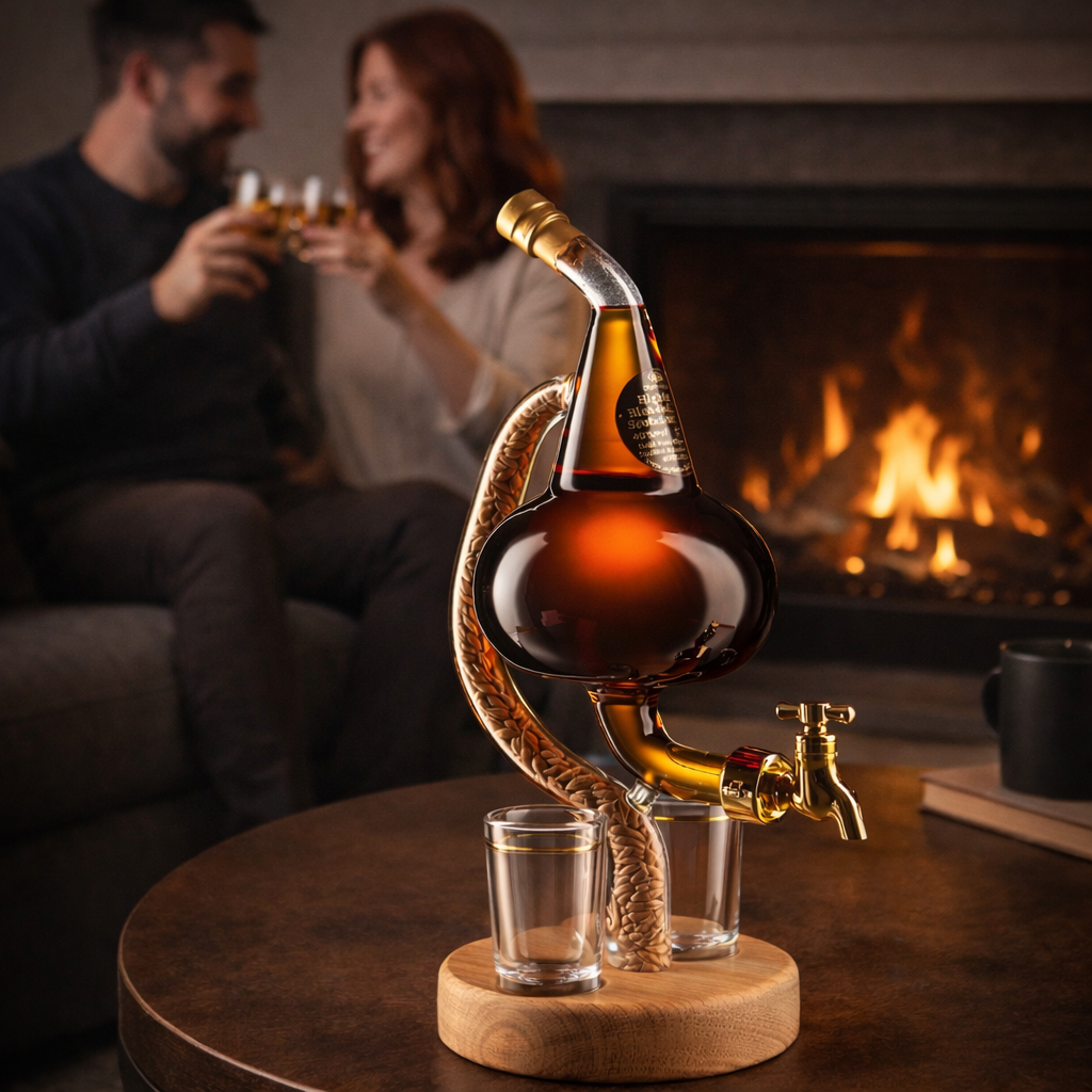 Butelka Whiskey - Edycja Alambique z Drewnianą Podstawą