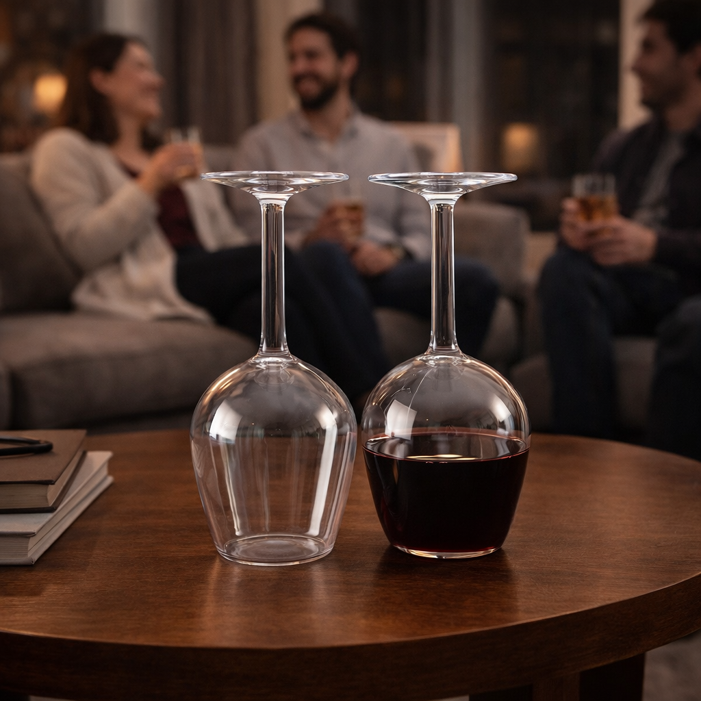 Premium Odwrócona Szklanka do Wina